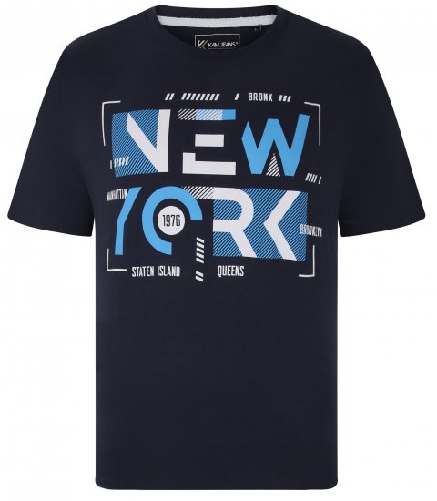Kam Jeans 5736 NY Print T-Shirts 2-Pack - T-krekli - T-krekli - 2XL-14XL
