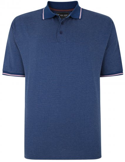 Kam Jeans 5486 Dobby Print Jersey Polo Moonlight - Polo krekli - Polo krekli - 2XL-8XL
