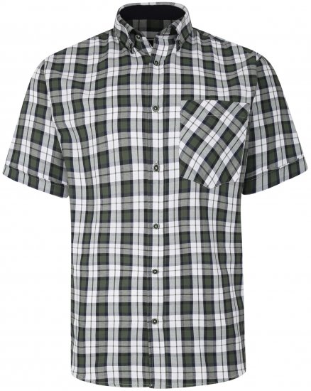 Kam Jeans 6286 Casual SS Check Shirt Forest - Krekli - Krekli - 2XL-8XL