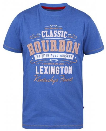 D555 Macmillan Bourbon Whiskey Crew Neck T-Shirt Blue - T-krekli - T-krekli - 2XL-14XL