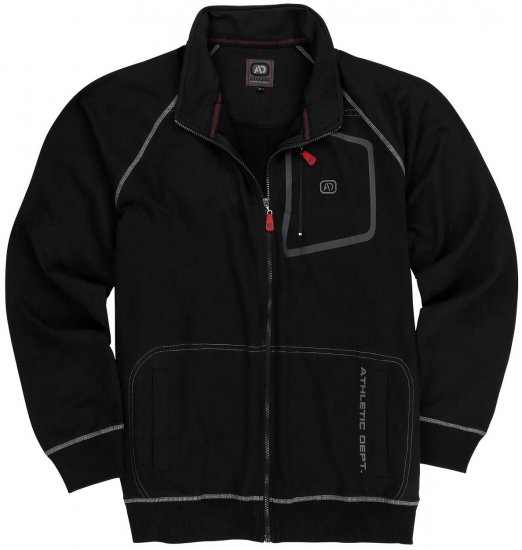 Adamo Manuel Sweatshirt with Zipper Black - Džemperi un džemperi ar kapuci - Džemperi - 2XL-14XL