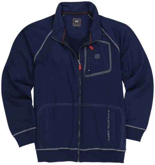 Adamo Manuel Sweatshirt with Zipper Navy - Džemperi un džemperi ar kapuci - Džemperi - 2XL-14XL