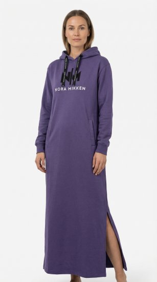 Nora Mikken MARI Maxi Hoodie Dress Purple - Džemperi un džemperi ar kapuci - 