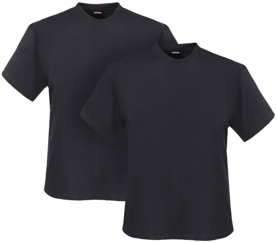 Adamo Marlon Comfort fit 2-pack T-shirt Charcoal - T-krekli - T-krekli - 2XL-14XL