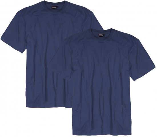 Adamo Marlon Comfort fit 2-pack T-shirt Denim Blue - T-krekli - T-krekli - 2XL-14XL