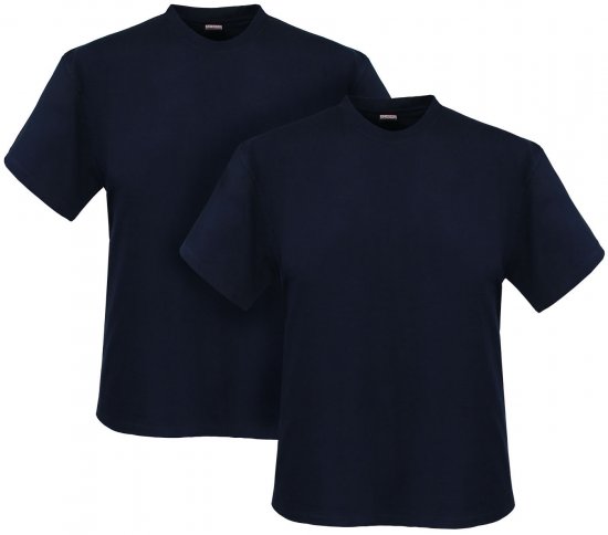Adamo Marlon Comfort fit 2-pack T-shirt Navy - T-krekli - T-krekli - 2XL-14XL