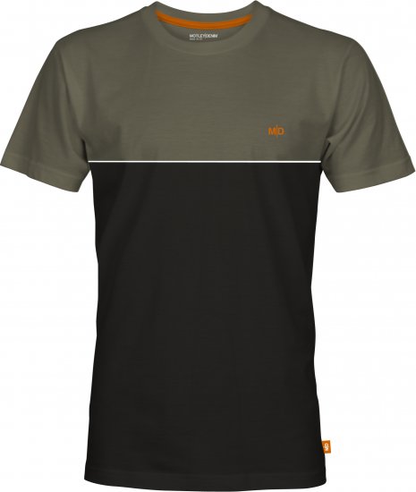 Motley Denim Athens Two-Toned T-Shirt Black/Dark Khaki - T-krekli - T-krekli - 2XL-14XL