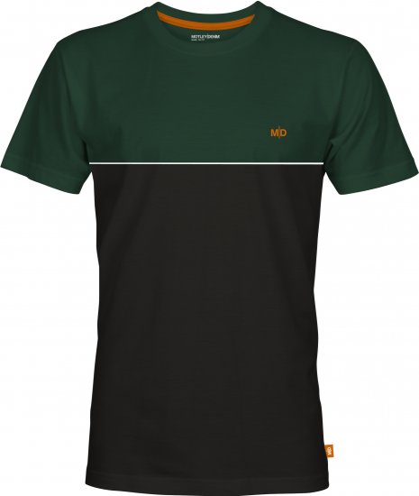 Motley Denim Athens Two-Toned T-Shirt Black/Racing Green - T-krekli - T-krekli - 2XL-14XL