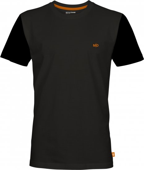 Motley Denim Granada Black Short Sleeved T-Shirt Charcoal - T-krekli - T-krekli - 2XL-14XL