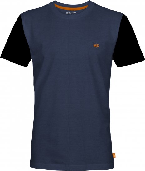 Motley Denim Granada Black Short Sleeved T-Shirt Dark Indigo - T-krekli - T-krekli - 2XL-14XL