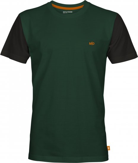 Motley Denim Granada Black Short Sleeved T-Shirt Racing Green - T-krekli - T-krekli - 2XL-14XL