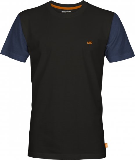 Motley Denim Vigo Colored Short Sleeve T-Shirt Black/Dark Indigo - T-krekli - T-krekli - 2XL-14XL