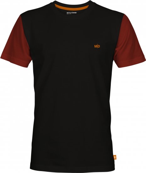 Motley Denim Vigo Colored Short Sleeve T-Shirt Black/Red - T-krekli - T-krekli - 2XL-14XL