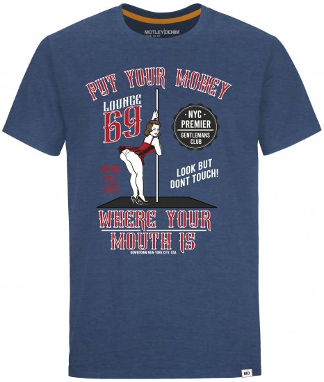 Motley Denim T-shirt Midtown Dark Indigo - T-krekli - T-krekli - 2XL-14XL