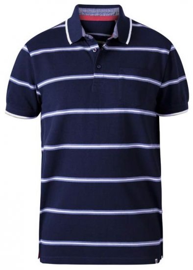 D555 Montego Twin Stripe Pique Polo - Polo krekli - Polo krekli - 2XL-8XL