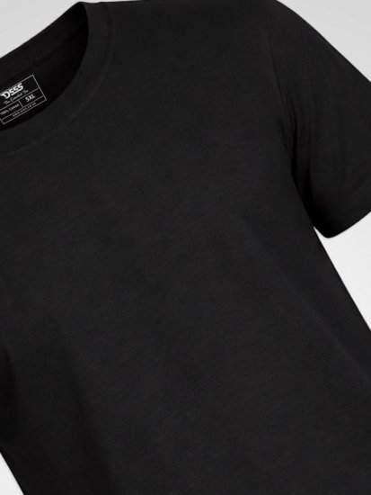 D555 Smartly T-krekls apaļu kakla izgriezumu Melns 5 gab. iepakojums - T-krekli - T-krekli - 2XL-14XL