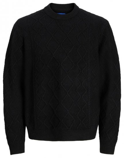 Jack & Jones Cambridge Cable Knit Sweater Black - Džemperi un džemperi ar kapuci - Džemperi - 2XL-14XL
