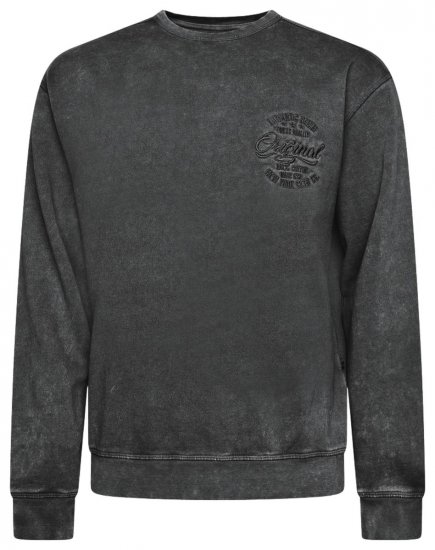 Kam Jeans 7081 Džemperis ar izšuvumu Melns - Džemperi un džemperi ar kapuci - Džemperi - 2XL-14XL