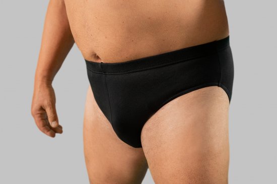 20 Nodi Stretch Cotton Briefs with Embroidered Side Label Black - Apakšveļa un peldšorti - Apakšveļa - 2XL-8XL