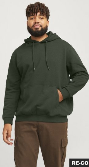 Jack & Jones Bradley Hoodie Dark Green - Džemperi un džemperi ar kapuci - Džemperi - 2XL-14XL