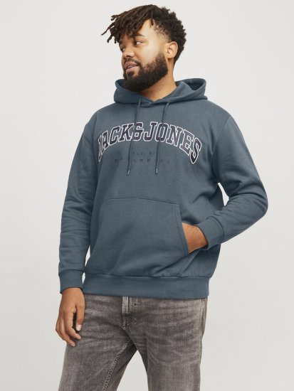 Jack & Jones CALEB Hoodie Blue - Džemperi un džemperi ar kapuci - Džemperi - 2XL-14XL