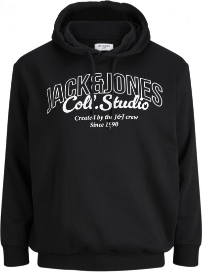 Jack & Jones Makoto Hoodie Black - Džemperi un džemperi ar kapuci - Džemperi - 2XL-14XL
