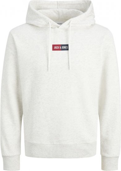 Jack & Jones Pan Hoodie White Melange - Džemperi un džemperi ar kapuci - Džemperi - 2XL-14XL