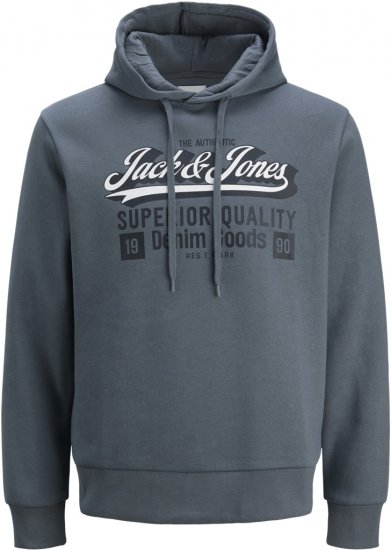 Jack & Jones 2 COL LOGO Hoodie Grey - Džemperi un džemperi ar kapuci - Džemperi - 2XL-14XL