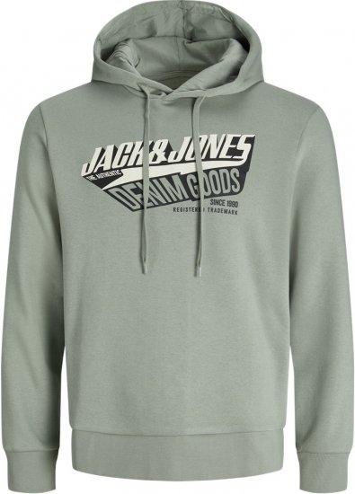 Jack & Jones 2 COL LOGO Hoodie Iceberg Green - Džemperi un džemperi ar kapuci - Džemperi - 2XL-14XL