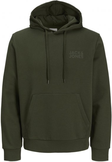 Jack & Jones ECORP Hoodie Green - Džemperi un džemperi ar kapuci - Džemperi - 2XL-14XL