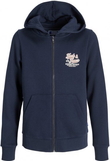 Jack & Jones Logo 2 COL Hoodie with Zipper Blue - Džemperi un džemperi ar kapuci - Džemperi - 2XL-14XL
