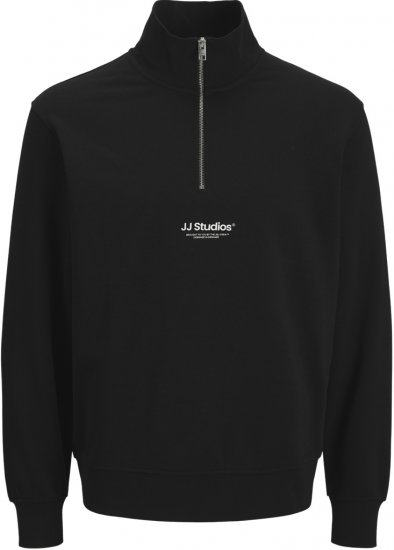 Jack & Jones Soho Sweatshirt with Zipper Black - Džemperi un džemperi ar kapuci - Džemperi - 2XL-14XL