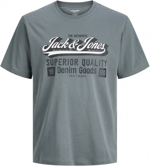 Jack & Jones Logo 2COL T-shirt Grey - T-krekli - T-krekli - 2XL-14XL