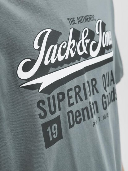Jack & Jones Logo 2COL T-shirt Grey - T-krekli - T-krekli - 2XL-14XL