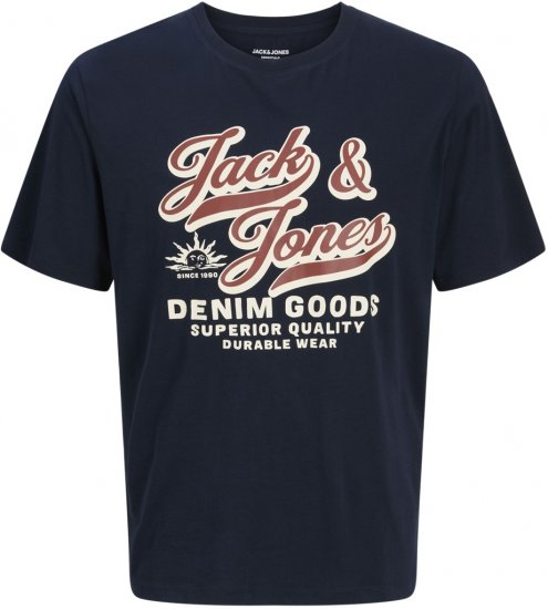 Jack & Jones Logo 2COL T-Shirt Blue - T-krekli - T-krekli - 2XL-14XL