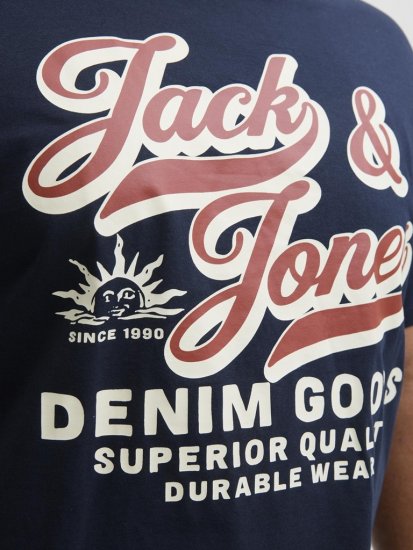 Jack & Jones Logo 2COL T-Shirt Blue - T-krekli - T-krekli - 2XL-14XL