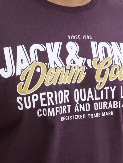 Jack & Jones Logo 2COL T-shirt Purple - T-krekli - T-krekli - 2XL-14XL