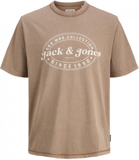 Jack & Jones Dover T-shirt Short Sleeve Brown - T-krekli - T-krekli - 2XL-14XL