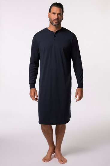 JP1880 Henley Long Sleeved Night Dress Navy - Apakšveļa un peldšorti - Apakšveļa - 2XL-8XL