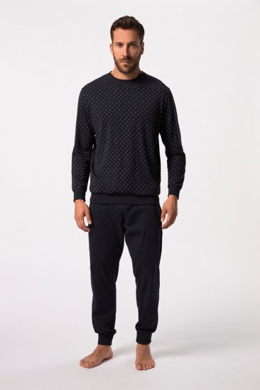 JP1880 Pyjamas Two-piece Long Sleeve and Long Trousers Navy - Apakšveļa un peldšorti - Apakšveļa - 2XL-8XL