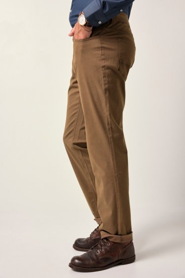 JP1880 Twill Trousers Belly Fit 5-Pocket Brown - Džinsi un bikses - Džinsi un Bikses - W40-W70
