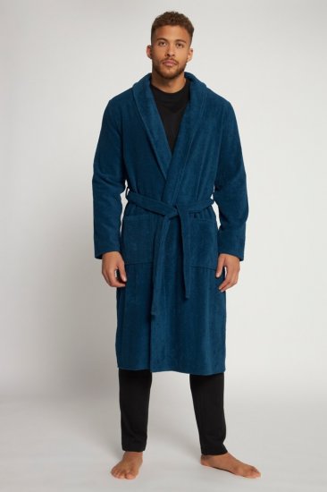 JP1880 Bathrobe Terry Navy - Peldmētelis/dvieļi - Vīriešu peldmēteļi lieli izmēri