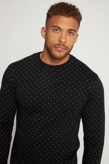 JP1880 Two-piece Pyjamas Long Sleeve and Long Trousers Black - Apakšveļa un peldšorti - Apakšveļa - 2XL-8XL