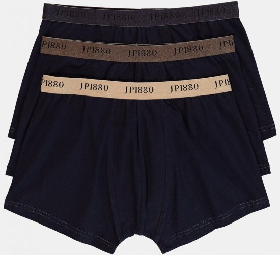 JP1880 FLEXNAMIC OEKO-TEX Boxer Shorts 3-Pack Dark Navy - Apakšveļa un peldšorti - Apakšveļa - 2XL-8XL