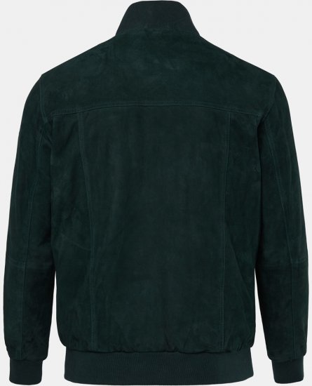 JP1880 Leather Jacket Suede with Stand-up Collar Dark Green - Jakas & Lietus apģērbs - Jakas - 2XL-12XL