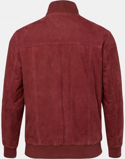 JP1880 Leather Jacket Suede with Stand-up Collar Red - Jakas & Lietus apģērbs - Jakas - 2XL-12XL
