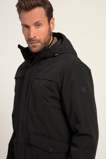 JP1880 Warm Parka with Wind Cuffs Black - Jakas & Lietus apģērbs - Jakas - 2XL-12XL