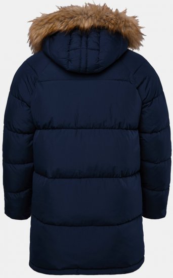 JP1880 Quilted Parka Lightweight and Warm with Faux Fur Hood Navy - Jakas & Lietus apģērbs - Jakas - 2XL-12XL
