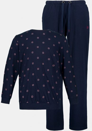 JP1880 Two-piece Pyjamas Long Sleeve and Long Trousers Navy - Apakšveļa un peldšorti - Apakšveļa - 2XL-8XL