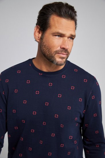 JP1880 Two-piece Pyjamas Long Sleeve and Long Trousers Navy - Apakšveļa un peldšorti - Apakšveļa - 2XL-8XL